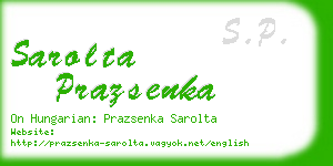 sarolta prazsenka business card